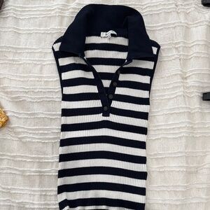 Madewell Navy and White Summer Sweater - XS